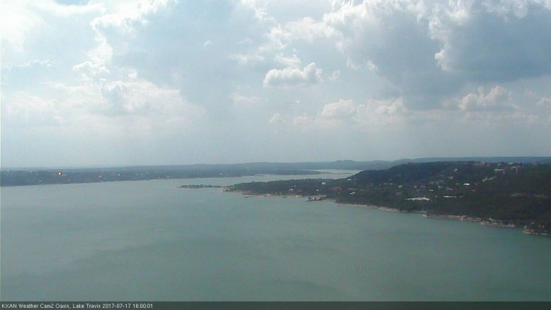 Lake Travis webcam, July 17, 2017 3:30 PM CT