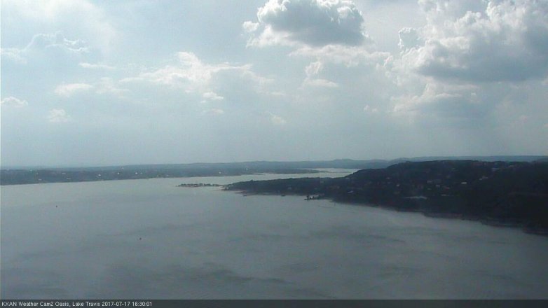 Lake Travis webcam, July 17, 2017 3:35 PM CT