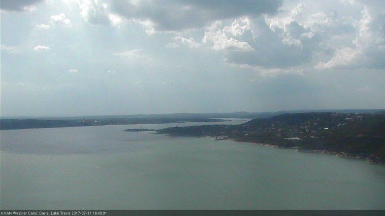 Lake Travis webcam, July 17, 2017 3:55 PM CT