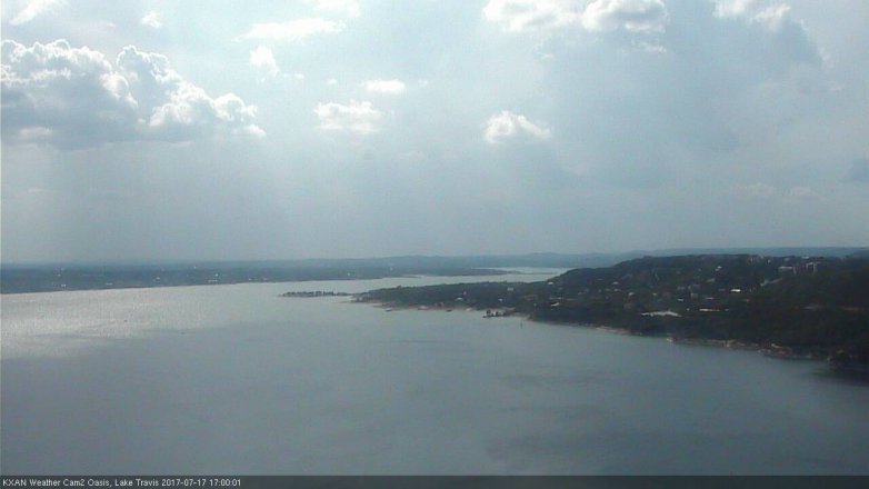 Lake Travis webcam, July 17, 2017 4:25 PM CT