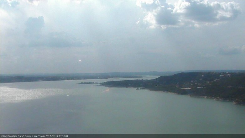 Lake Travis webcam, July 17, 2017 4:35 PM CT