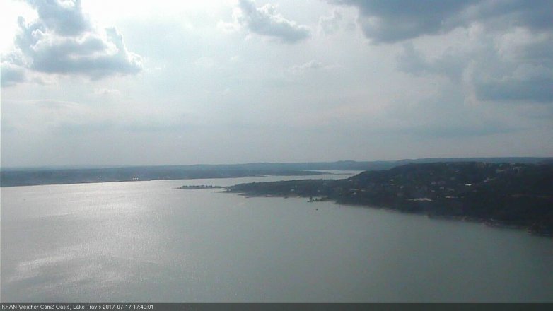 Lake Travis webcam, July 17, 2017 4:55 PM CT