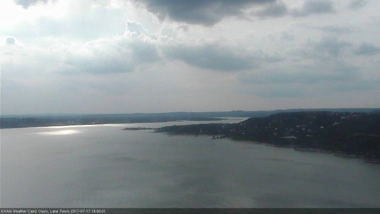 Lake Travis webcam, July 17, 2017 5:05 PM CT
