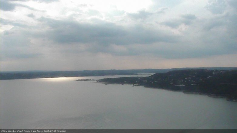 Lake Travis webcam, July 17, 2017 6:10 PM CT