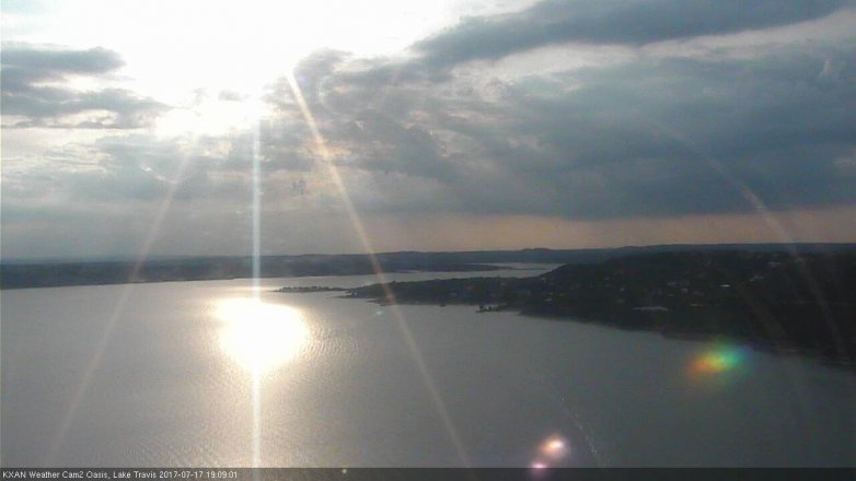 Lake Travis webcam, July 17, 2017 6:30 PM CT