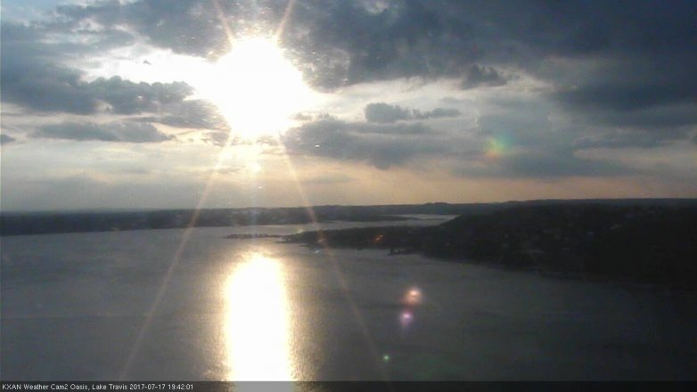 Lake Travis webcam, July 17, 2017 6:45 PM CT