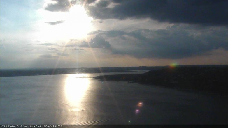 Lake Travis webcam, July 17, 2017 6:50 PM CT