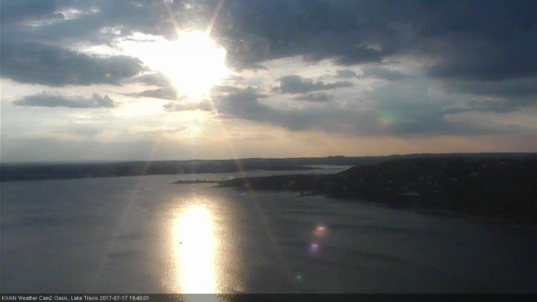 Lake Travis webcam, July 17, 2017 7:05 PM CT