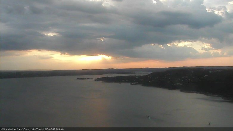 Lake Travis webcam, July 17, 2017 7:25 PM CT