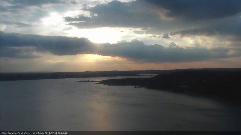 Lake Travis webcam, July 17, 2017 7:30 PM CT