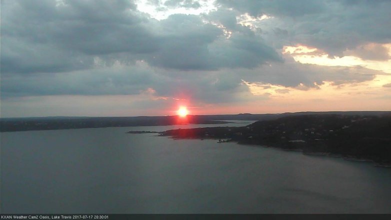 Lake Travis webcam, July 17, 2017 7:40 PM CT