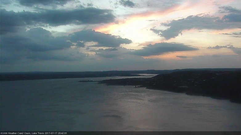 Lake Travis webcam, July 17, 2017 7:55 PM CT