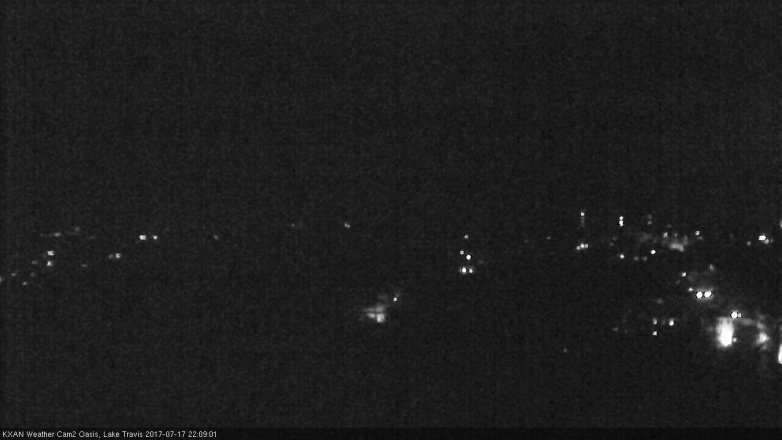 Lake Travis webcam, July 17, 2017 9:25 PM CT