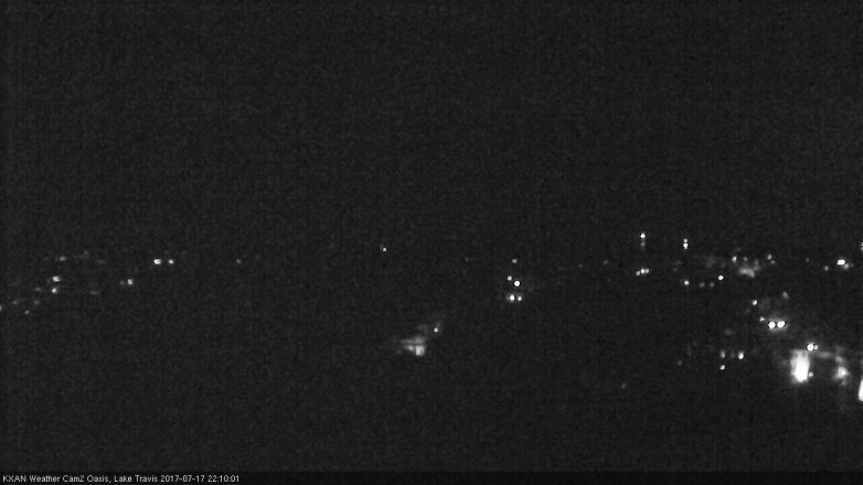 Lake Travis webcam, July 17, 2017 9:40 PM CT