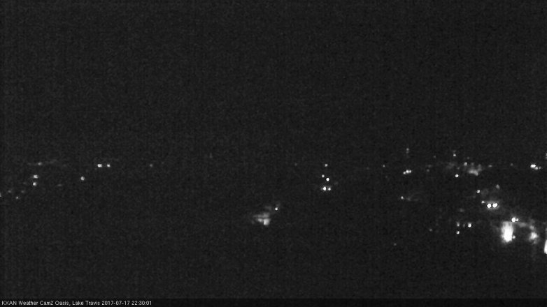 Lake Travis webcam, July 17, 2017 10:00 PM CT