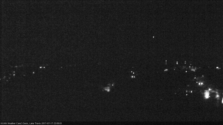 Lake Travis webcam, July 17, 2017 10:30 PM CT
