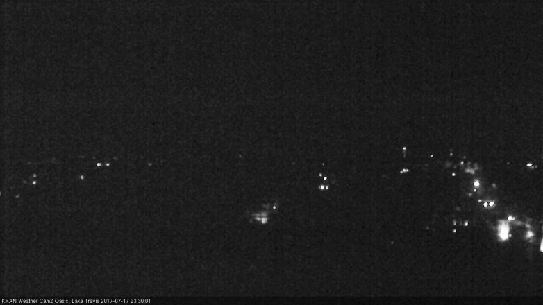 Lake Travis webcam, July 17, 2017 10:40 PM CT