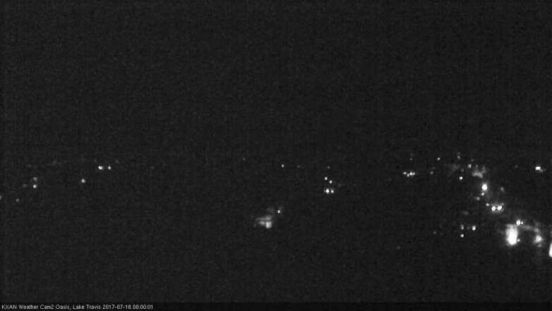 Lake Travis webcam, July 17, 2017 11:25 PM CT