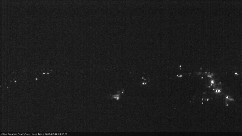 Lake Travis webcam, July 17, 2017 11:50 PM CT