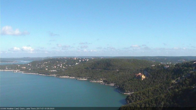 Lake Travis webcam, July 18, 2017 9:05 AM CT