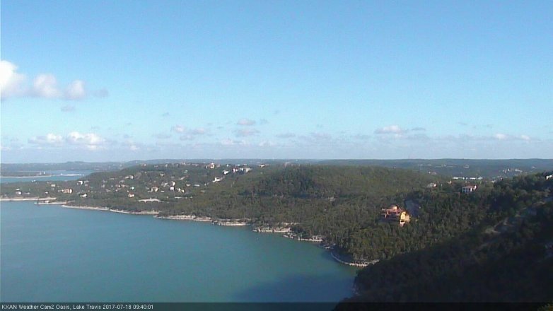 Lake Travis webcam, July 18, 2017 9:10 AM CT