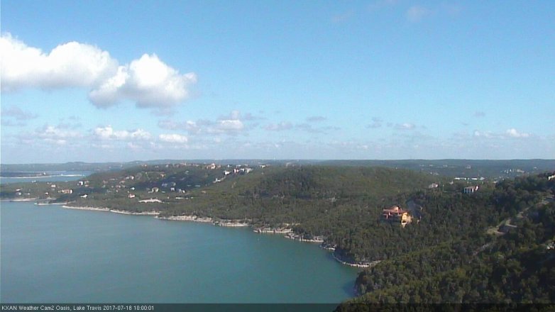 Lake Travis webcam, July 18, 2017 9:25 AM CT