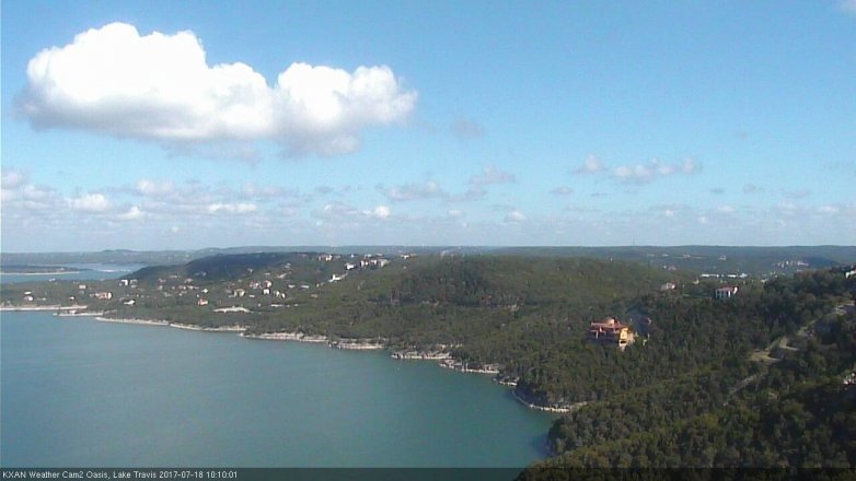Lake Travis webcam, July 18, 2017 9:30 AM CT