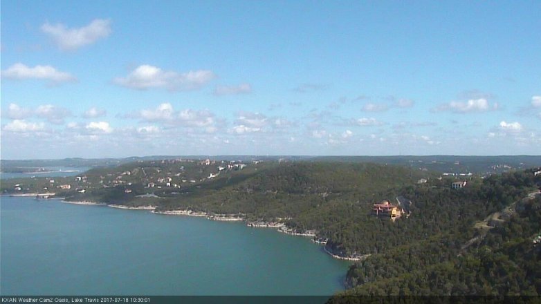 Lake Travis webcam, July 18, 2017 9:35 AM CT
