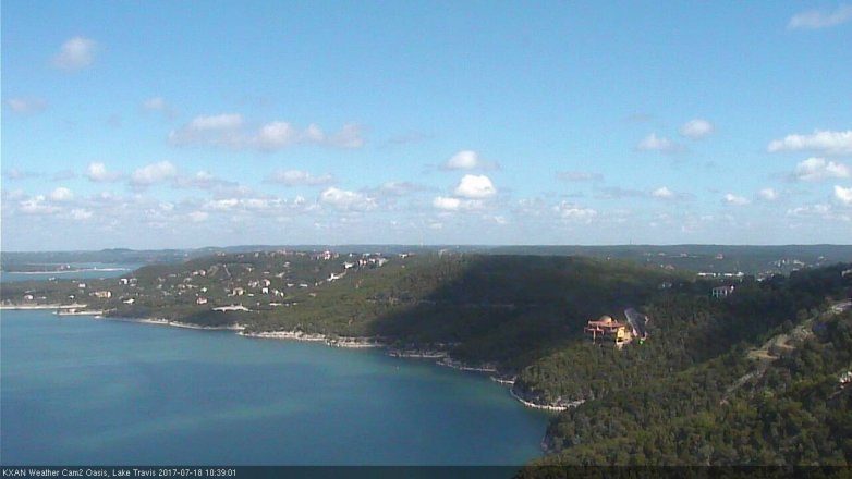 Lake Travis webcam, July 18, 2017 9:50 AM CT