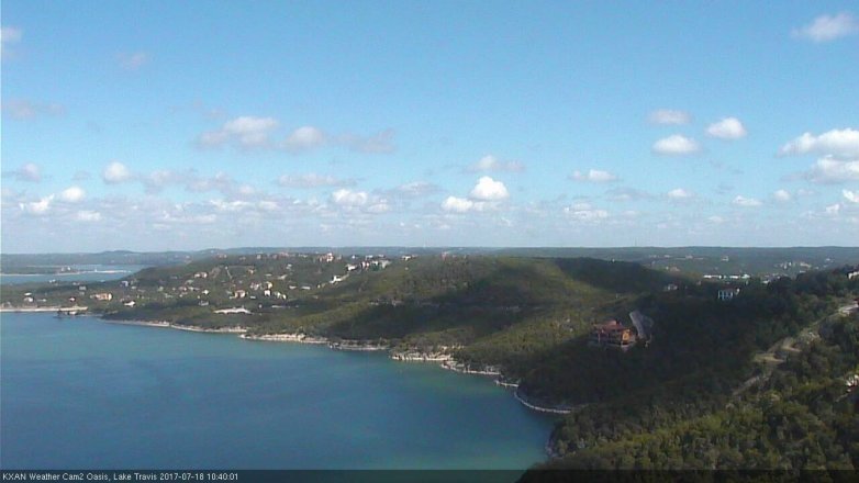 Lake Travis webcam, July 18, 2017 10:00 AM CT