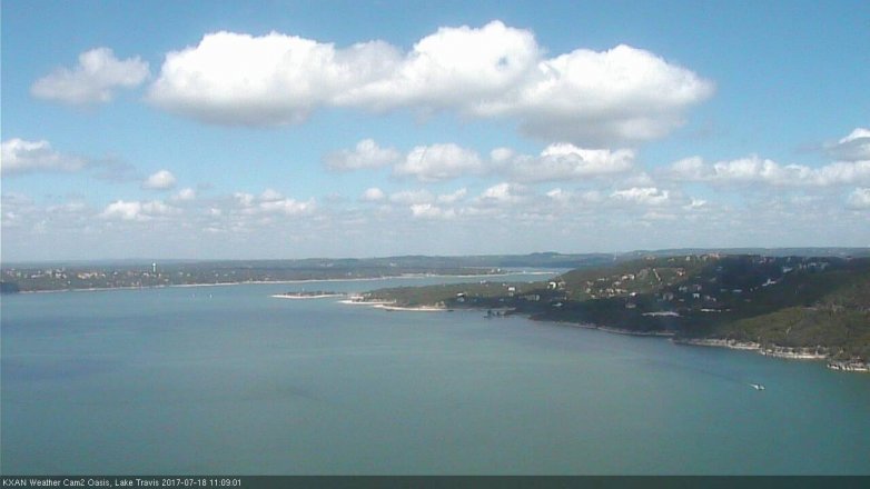 Lake Travis webcam, July 18, 2017 10:25 AM CT