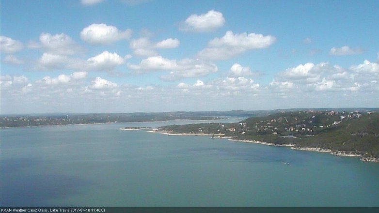 Lake Travis webcam, July 18, 2017 10:50 AM CT