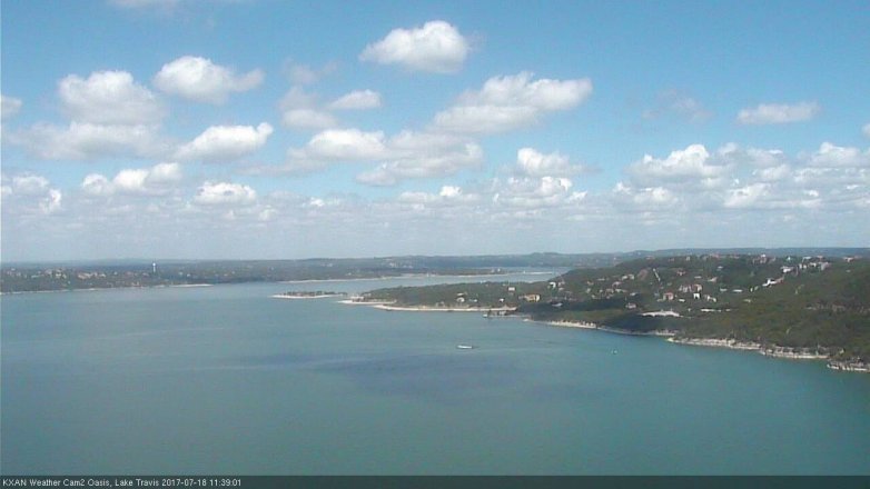 Lake Travis webcam, July 18, 2017 11:00 AM CT