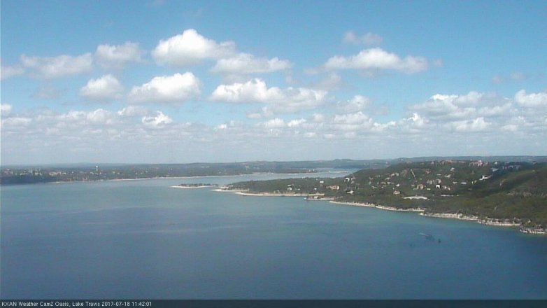 Lake Travis webcam, July 18, 2017 11:10 AM CT