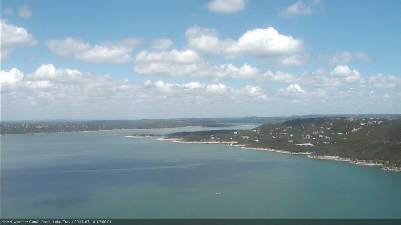 Lake Travis webcam, July 18, 2017 11:20 AM CT