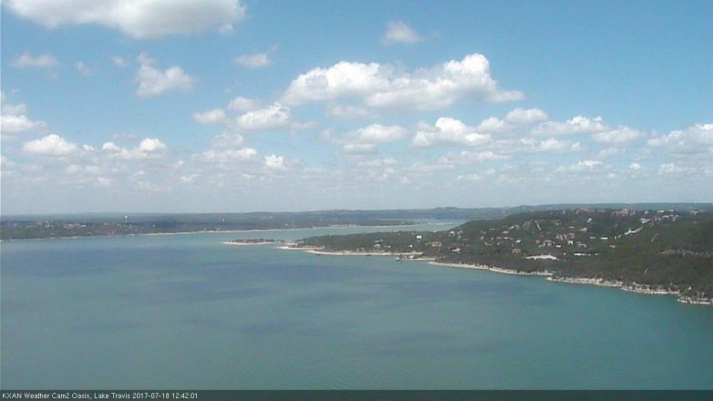 Lake Travis webcam, July 18, 2017 11:45 AM CT