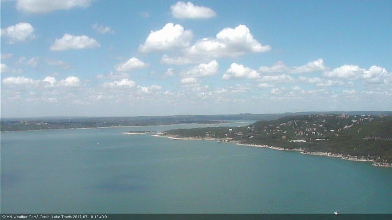 Lake Travis webcam, July 18, 2017 12:10 PM CT
