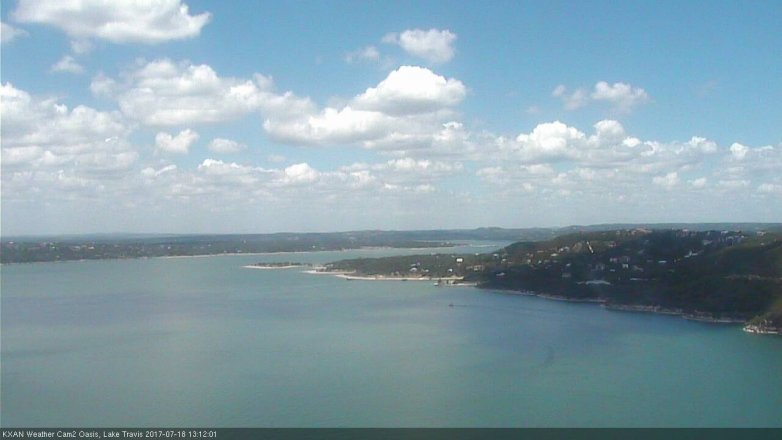 Lake Travis webcam, July 18, 2017 12:15 PM CT