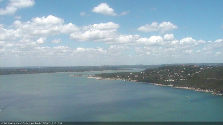 Lake Travis webcam, July 18, 2017 12:25 PM CT