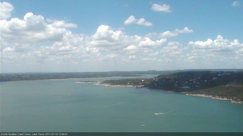 Lake Travis webcam, July 18, 2017 12:50 PM CT