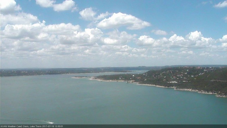 Lake Travis webcam, July 18, 2017 12:55 PM CT