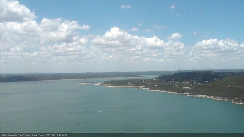 Lake Travis webcam, July 18, 2017 1:00 PM CT