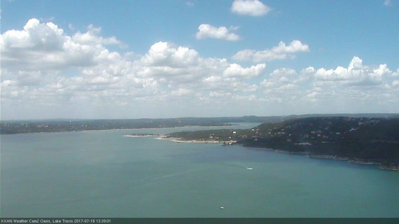 Lake Travis webcam, July 18, 2017 1:10 PM CT