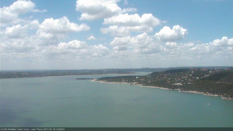 Lake Travis webcam, July 18, 2017 1:30 PM CT