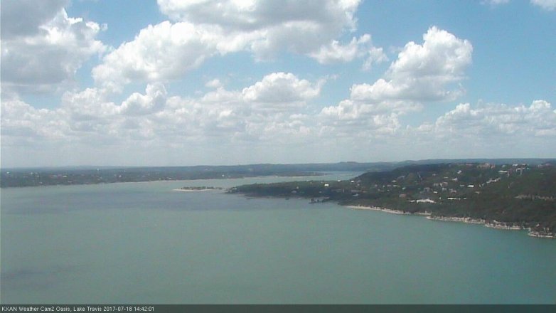 Lake Travis webcam, July 18, 2017 1:55 PM CT