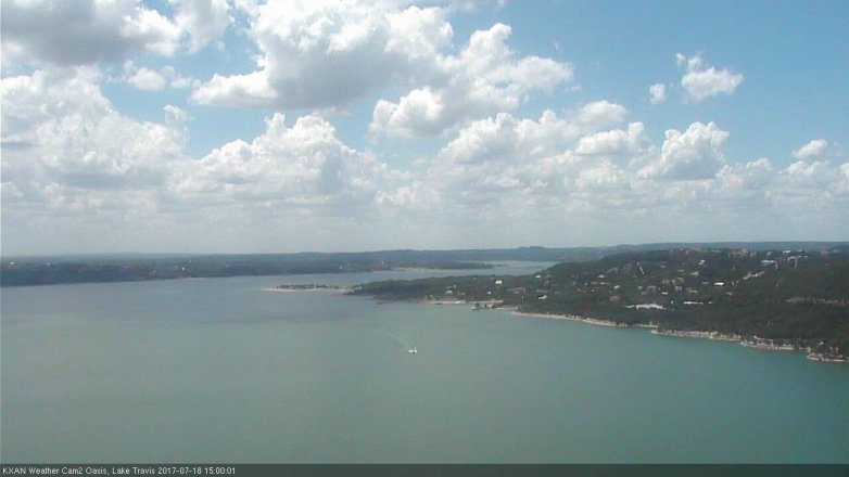 Lake Travis webcam, July 18, 2017 2:15 PM CT