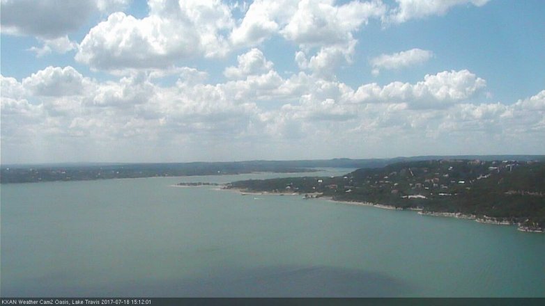 Lake Travis webcam, July 18, 2017 2:20 PM CT
