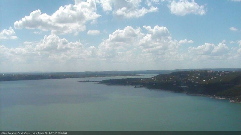 Lake Travis webcam, July 18, 2017 2:35 PM CT