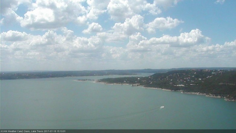 Lake Travis webcam, July 18, 2017 2:40 PM CT