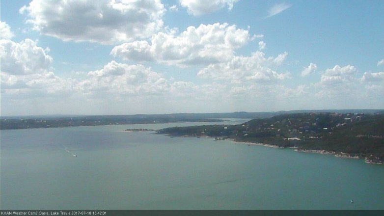 Lake Travis webcam, July 18, 2017 2:50 PM CT